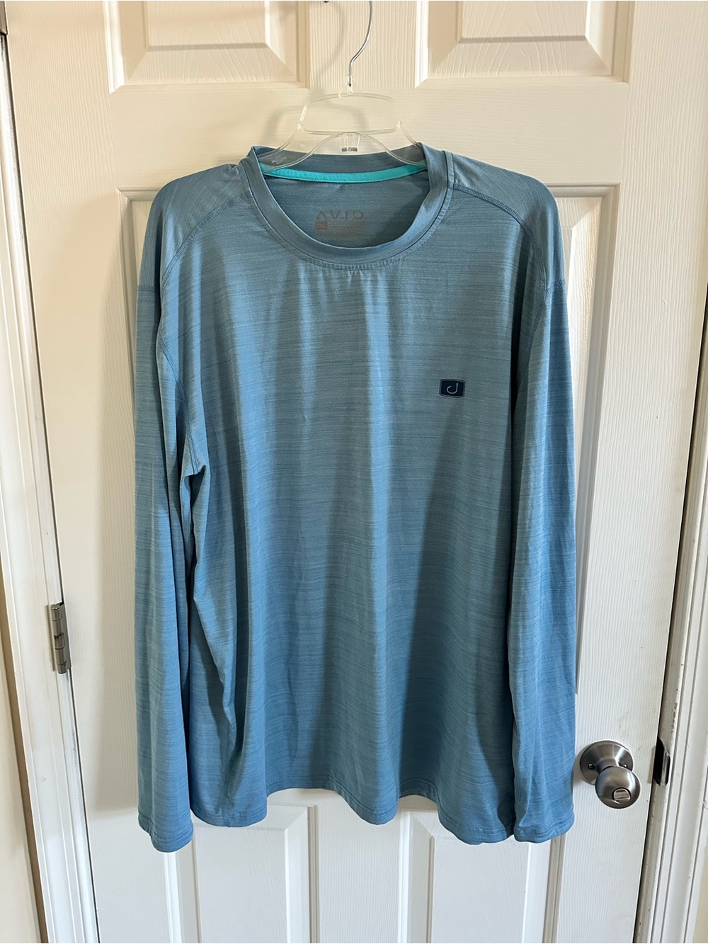 Avid Sportswear Men's XXL Moisture Wicking UV Protection Fishing Shirt Blue